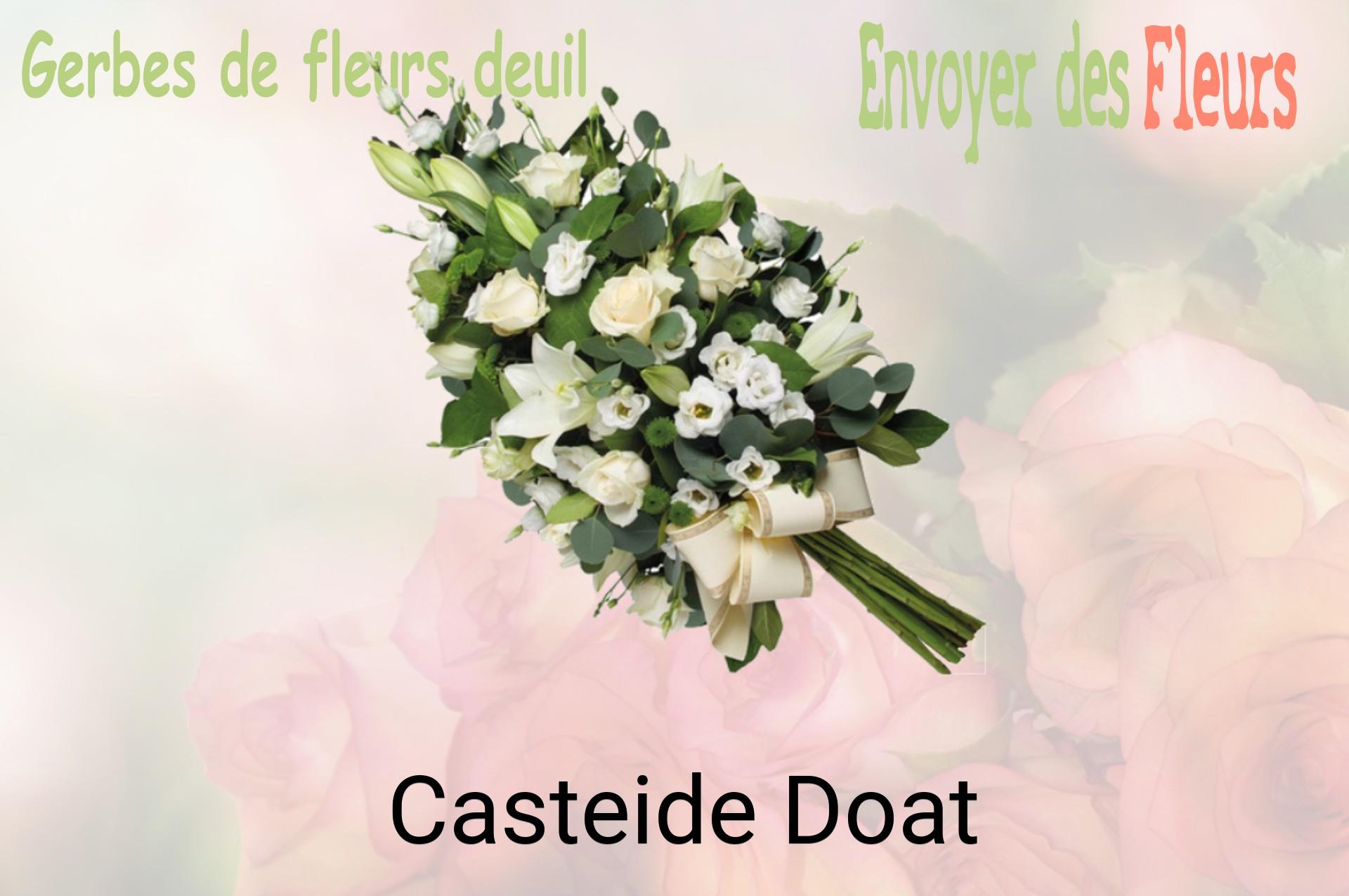 Gerbe de fleurs de deuil livrée à Casteide-Doat